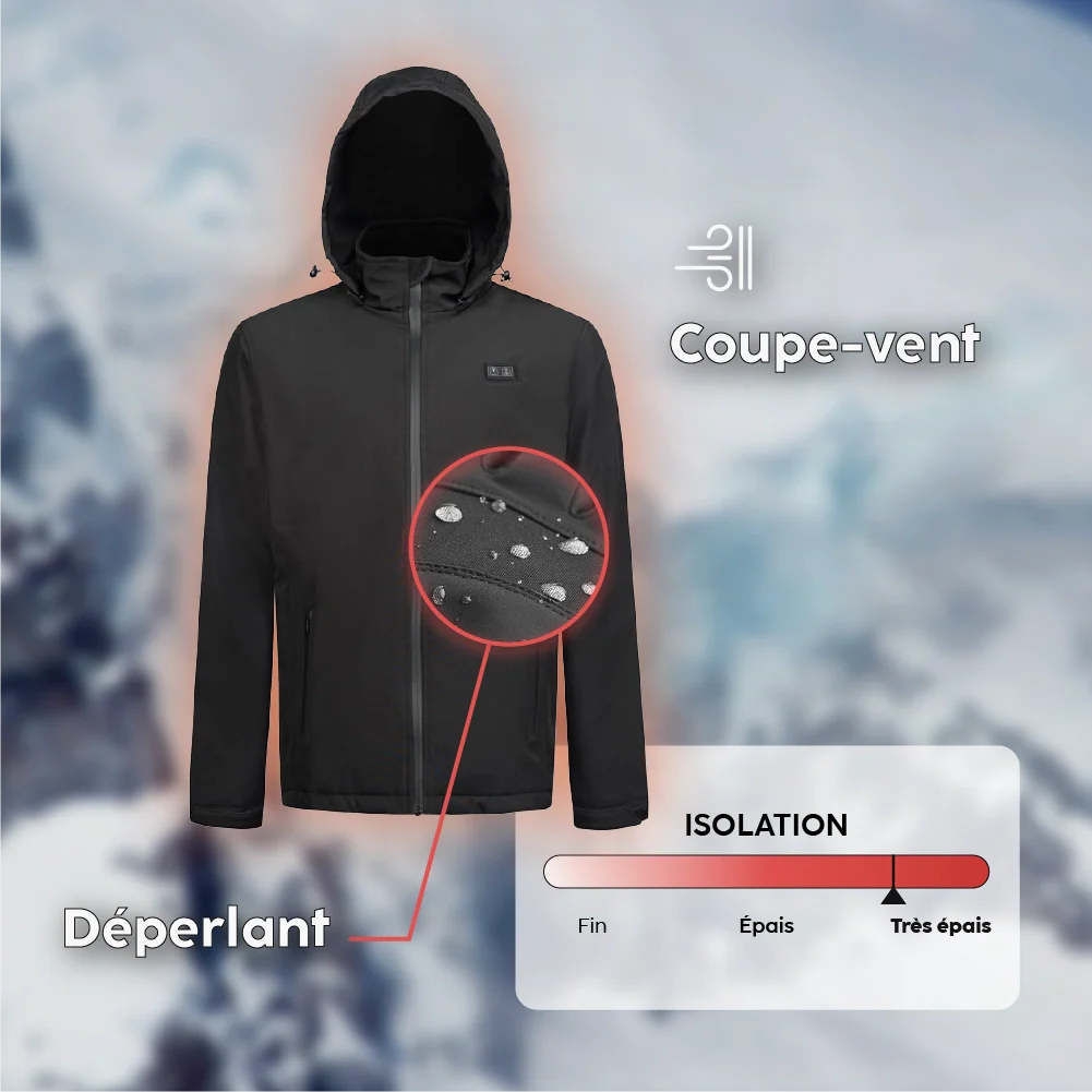 Heated softshell jacket