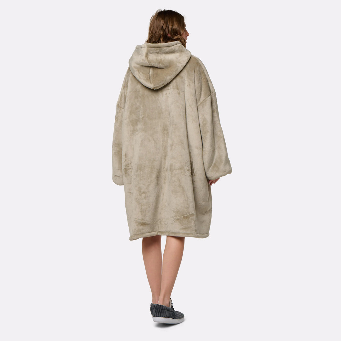 Beige plaid sweater - women