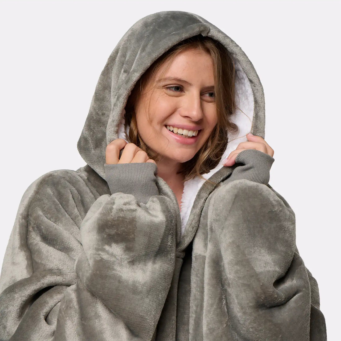 Grey plaid sweater - women